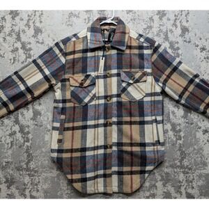 Buffalo David Bitton Women's Plaid Jacket Shacket Medium Wool Blend NWT Orig $79